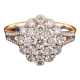 Paved Diamond Cluster Cocktail Ring