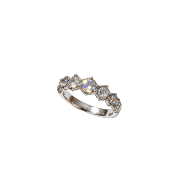 Graduated Five-Stone CZ Band Ring